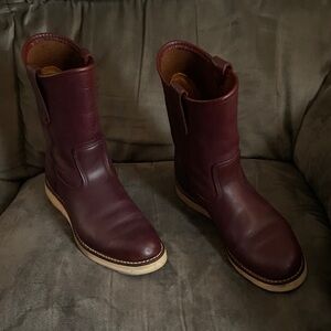 Redwings Irish setter sport slip on Leather Boots in Burgundy/ reddish brown